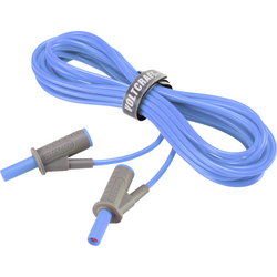 VOLTCRAFT Velmi ohebné bezpečnostní měřicí kabely [lamelová zástrčka 4 mm - lamelová zástrčka 4 mm] 5.00 m;modrá;MSB-501 10 A