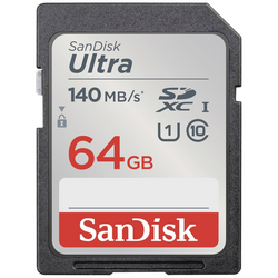 SanDisk SDXC Ultra 64GB (Class 10/UHS-I/140MB/s) karta SDHC 64 GB UHS-Class 1 vodotěsné, nárazuvzdorné