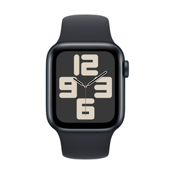 Apple Watch SE (2023) GPS 40 mm hliníkový plášť sportovní náramek Midnight (půlnoční čerrná) S/M