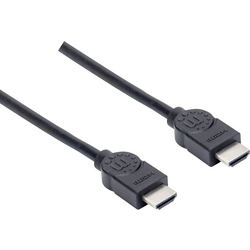 Manhattan HDMI kabel Zástrčka HDMI-A, Zástrčka HDMI-A 1.50 m černá 355308  HDMI kabel