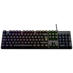 Surefire Gaming KingPin M2 kabelový, USB Herní klávesnice s podsvícením, tlačítka multimédií německá, QWERTZ, Windows® černá