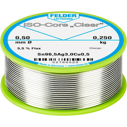 Felder Löttechnik ISO-Core "Clear" SAC305 pájecí cín cívka Sn96,5Ag3Cu0,5 0.250 kg 0.5 mm