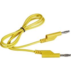 VOLTCRAFT  měřicí kabel [lamelová zástrčka 4 mm - lamelová zástrčka 4 mm] 1.00 m, žlutá, 1 ks