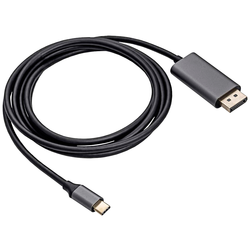 Akyga kabel USB-C ® zástrčka, Konektor DisplayPort 1.8 m černá AK-AV-16 Kabel USB-C