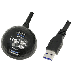 LogiLink USB kabel USB 3.2 Gen1 (USB 3.0 / USB 3.1 Gen1) USB-A zástrčka, USB-A zásuvka 1.50 m černá