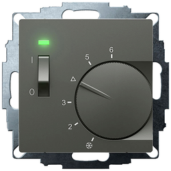 Eberle UTE 1011-Anthrazit-55 pokojový termostat pod omítku 5 do 30 °C