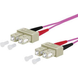 Metz Connect 151S1EOEO10E optické vlákno optické vlákno kabel [2x zástrčka SC - 2x zástrčka SC] 50/125 µ Multimode OM4 1.00 m
