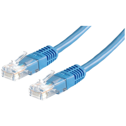 Value 21.99.1524 RJ45 síťové kabely, propojovací kabely CAT 6 U/UTP 0.50 m modrá  1 ks