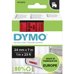 páska do štítkovače  DYMO D1 53717  Barva pásky: červená Barva písma:černá 24 mm 7 m