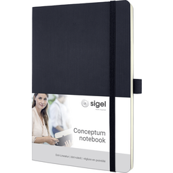 Sigel CONCEPTUM® CO309 poznámková kniha tečkovaná lineatura (tečkované čtverečky) černá Počet listů: 97 DIN A5