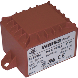 Weiss Elektrotechnik 85/374 transformátor do DPS 1 x 230 V 1 x 18 V/AC 10 VA 556 mA