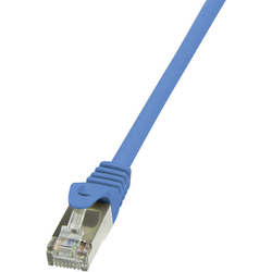 LogiLink CP1026S RJ45 síťové kabely, propojovací kabely CAT 5e F/UTP 0.50 m modrá s ochranou 1 ks