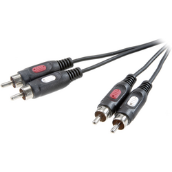 SpeaKa Professional SP-7870196 cinch audio kabel [2x cinch zástrčka - 2x cinch zástrčka] 5.00 m černá