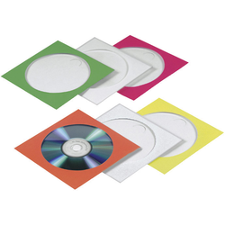 Hama obal na CD 1 CD/DVD/Blu-Ray papír červená, zelená, modrá, oranžová, žlutá 100 ks (š x v x h) 125 x 125 x 1 mm 78369