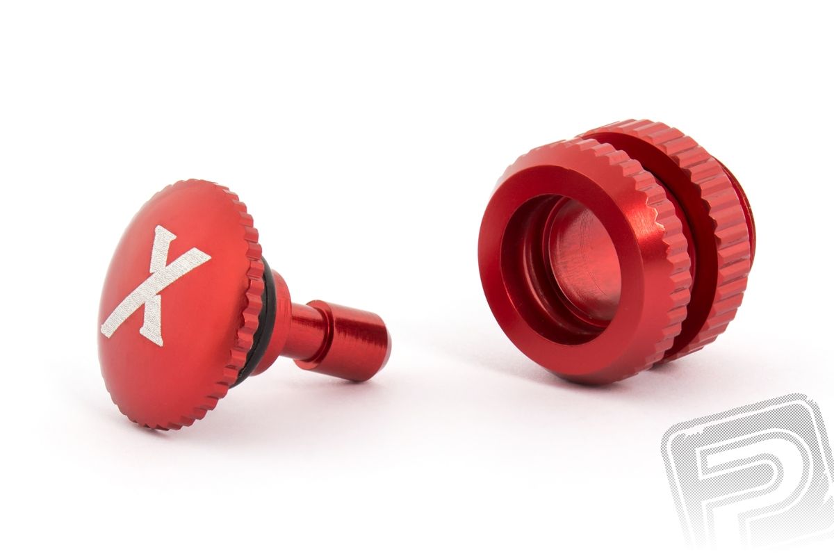 Xessories Tankovací ventil (X logo), červený
