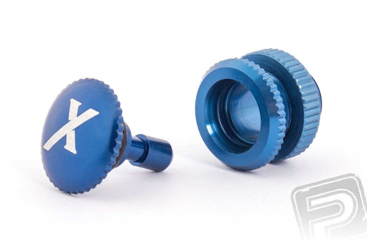 Xessories Tankovací ventil (X logo), modrý