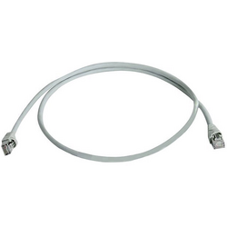 Telegärtner L00000D0035 RJ45 síťové kabely, propojovací kabely CAT 5e S/FTP 0.50 m šedá samozhášecí, s ochranou 0.5 m