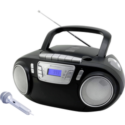 soundmaster SCD5800SW CD-rádio FM USB, kazeta, rádiopřehrávač  včetně mikrofonu černá