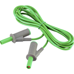VOLTCRAFT Velmi ohebné bezpečnostní měřicí kabely [lamelová zástrčka 4 mm - lamelová zástrčka 4 mm] 2.00 m;zelená;MSB-501 10 A