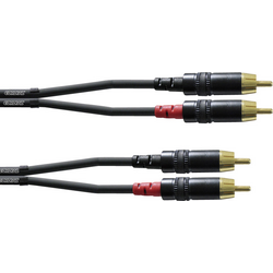 Cordial CFU 0,6 CC audio kabelový adaptér [2x cinch zástrčka - 2x cinch zástrčka] 0.60 m černá