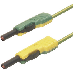 SKS Hirschmann MLB 100/1 V ge/gn měřicí kabel [lamelová zástrčka 4 mm - lamelová zástrčka 4 mm] 1.00 m, žlutá, zelená, 1 ks