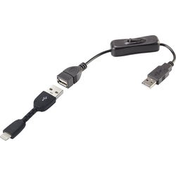 Renkforce Apple iPad/iPhone/iPod kabel [1x USB 2.0 zástrčka A - 1x dokovací zástrčka Apple Lightning] 0.30 m černá