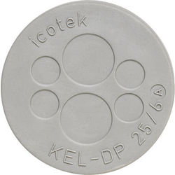 Icotek KEL-DP 50/20 destička pro kabelové průchodky   Průměr svorky (max.) 9.3 mm  elastomer šedá 1 ks