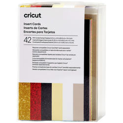 Cricut Insert Cards Glitz & Glam R10 sada karet  tmavě šedá (taupe), krémová, bílá