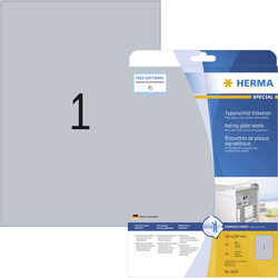 Herma 4224 etikety 210 x 297 mm poylesterová fólie stříbrná 25 ks permanentní  typové štítky laser, kopie