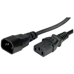 Roline green napájecí prodlužovací kabel [1x IEC zástrčka C14 10 A - 1x IEC C13 zásuvka 10 A] 3 m černá