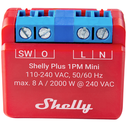 Shelly Plus 1PM Mini spínač pohonu Wi-Fi, Bluetooth