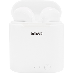 Denver TWE-36 špuntová sluchátka Bluetooth® stereo bílá Nabíjecí pouzdro