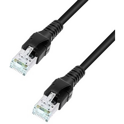 Adam Hall  5 STAR CAT6 1000 I  RJ45  síťové kabely, propojovací kabely  CAT 6A  S/FTP  10.00 m  černá  vodič z OFC, stínění pletivem  1 ks