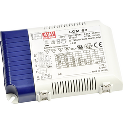 Mean Well LCM-60DA LED driver konstantní proud 60 W 0.5 - 1.4 A 2 - 90 V/DC stmívatelný, PFC spínací obvod , ochrana proti přepětí