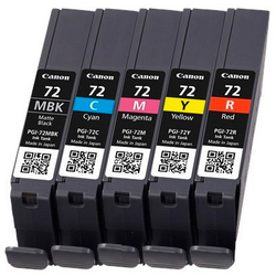 Canon Inkoustová kazeta PGI-72 originál kombinované balení azurová, purppurová, matná černá, žlutá, červená 6402B009 sada náplní do tiskárny