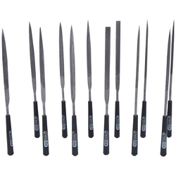 KS Tools 140.3050 Sada jehlových pilníků s plastovou rukojetí, 12 ks   1 ks