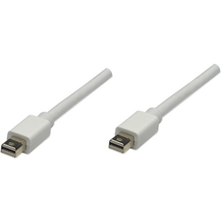 Manhattan Mini-DisplayPort kabel Mini DisplayPort konektory, Mini DisplayPort konektory 1.00 m bílá 324557 pozlacené kontakty Kabel DisplayPort