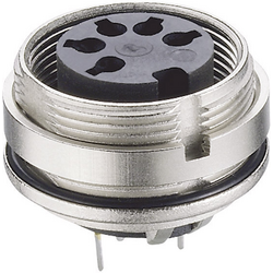 Lumberg 0307 05-1 DIN kruhový konektor zásuvka, vestavná vertikální Pólů: 5  stříbrná 1 ks
