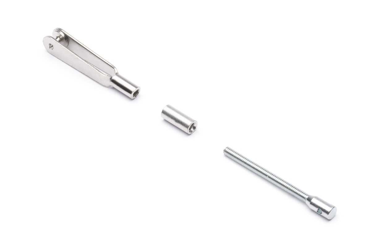 Vidlička kovová M2 s ocelovou spojkou pro ocelový drát, 10 ks. Kavan