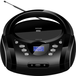 Denver TDB-10 CD-rádio FM, DAB+ CD, Bluetooth, AUX  funkce alarmu černá