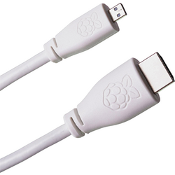 Raspberry Pi®  HDMI kabel Raspberry Pi [1x HDMI zástrčka - 1x micro HDMI zástrčka D] 1.00 m bílá