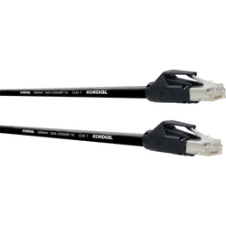 Cordial CSE 2,5 HH 7 RJ45 síťové kabely, propojovací kabely CAT 6A S/UTP 2.50 m černá krytí PUR, stínění pletivem, fóliové stínění, párové stínění 1 ks
