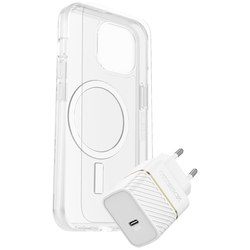 Otterbox KIT EU Pouzdro + ochranné sklo + sada nabíječky Apple iPhone 15 transparentní, bílá Kompatibilní s MagSafe