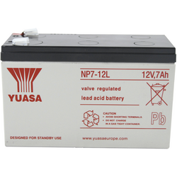 Yuasa NP7-12 L NP7-12 L olověný akumulátor 12 V 7 Ah olověný se skelným rounem (š x v x h) 151 x 98 x 65 mm plochý konektor 6,35 mm bezúdržbové, VDS certifikace