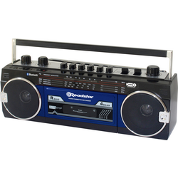 Roadstar RCR-3025EBT/BL přenosný přehrávač kazet Walkman  na dotek výrazná tlačítka, funkce nahrávání, včetně mikrofonu modrá, černá