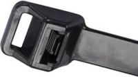 Rozepínací stahovací pásek s očkem UV odolný Panduit PRT6EH-C0, 564 x 12,7 mm, černá