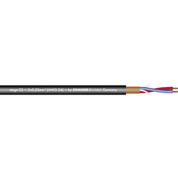 Sommer Cable 200-0001 mikrofonový kabel  2 x 0.22 mm² černá metrové zboží