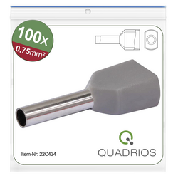 Quadrios 22C434 dutinka 0.75 mm² částečná izolace šedá 1 sada