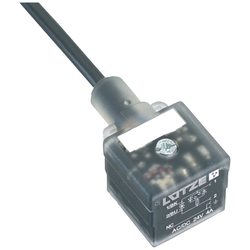 Ventilová zástrčka, tvar a (18 mm), ochranné zapojení supresorové diody + LED černá, transparentní LS-A-9462 10m PUR 2x0,75 12-24V počet pólů:2 709462 Lütze