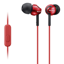 Sony MDR-EX110AP  špuntová sluchátka kabelová  červená  headset